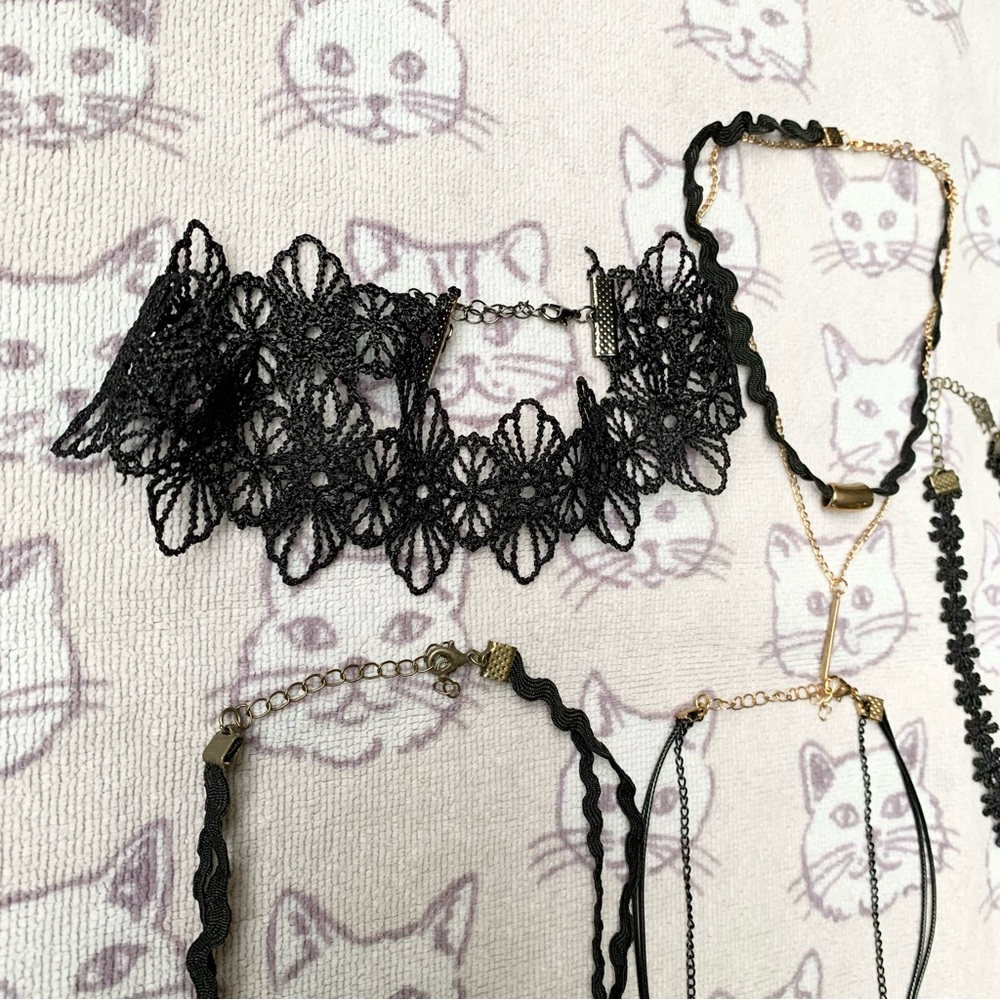 Gothic 90s style chokers bundle of 6 new - Picture 7 of 9